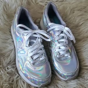 Sketchers Memory Foam Holographic Sneakers